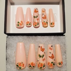 Butterfly Press on Nails
